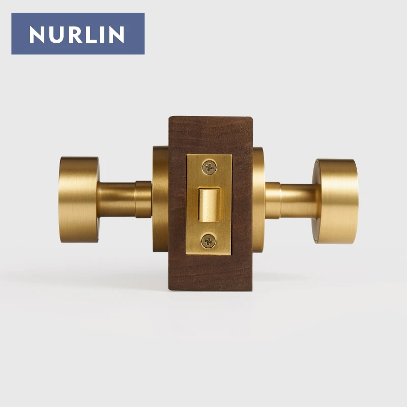 Nurlin US American Standard Brass Door Knobs Handle Set Mortise Passage Privacy  Dummy Matt Bronze Black Gold Brushed Nickel