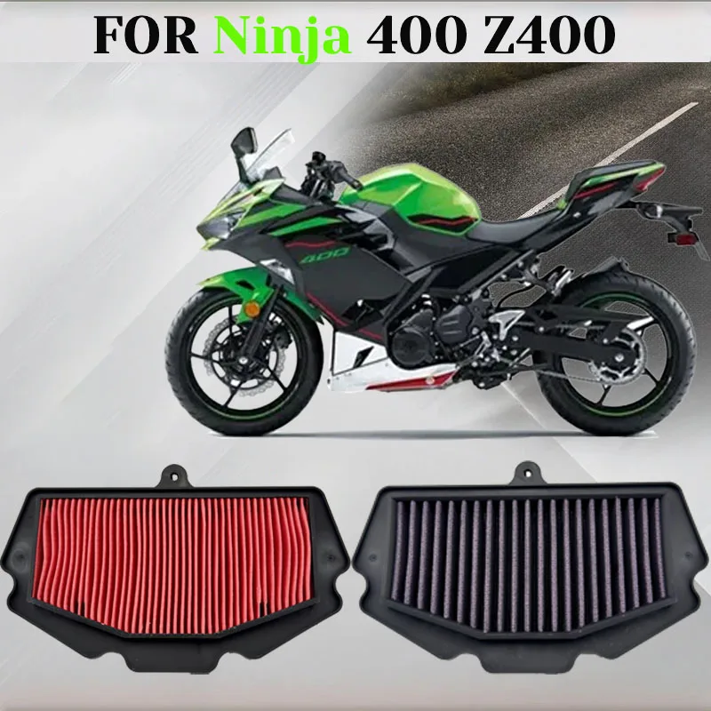 Motorcycle Air Filter Cleaner Intake Fit for 2024 Kawasaki Ninja 400 500 Z400 Z500 Ninja 7 Hybrid ZX-4R ZX-4RR Z 7 Hybrid