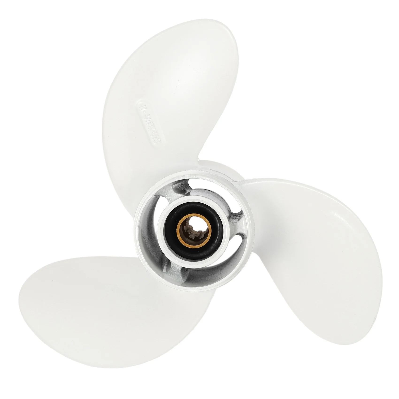 

6G1 45941 00 El for 6 8Hp 8 1/2 X 8 1/2 Boat Outboard Propeller White Aluminum Alloy 7 Spline Tooths R Rotation 3 Blades Marine