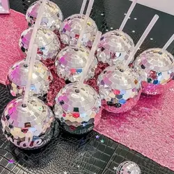 Disco Ball Cup Bride Straws Bachelorette Party Flash Cocktail Cup Bridal shower bride to be Birthday Summer Beach Party Supplies