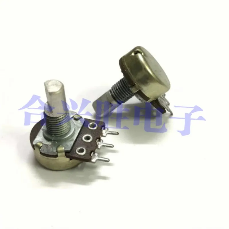 5PCS 16 Type Rotary Potentiometer 148 Type Single B5K Power Amplifier Audio Adjustment Volume Potentiometer 16MM