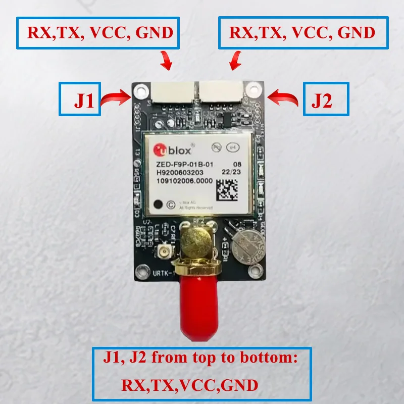 وحدة نظام تحديد المواقع ZED-F9P ZED-F9P-01B-01 RTK لوحة استقبال GNSS/GPS عالية الدقة مع لوحة تطوير لوحة S MA وUSB GNSS #2