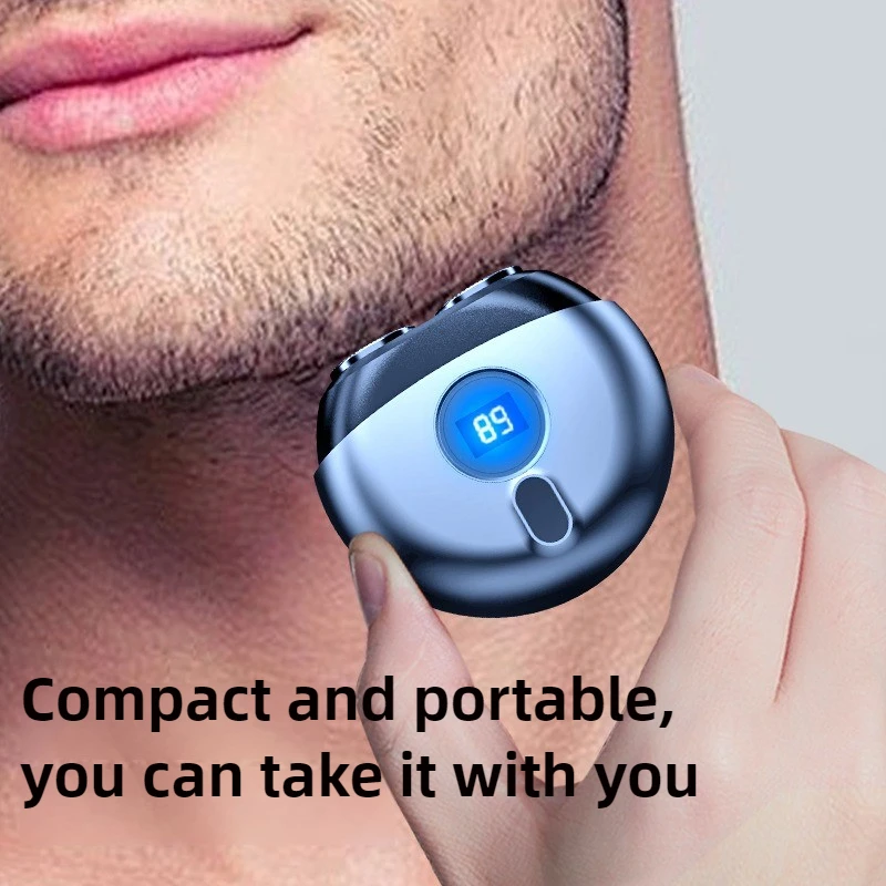 미니 비행 접시 전기 면도기 Usb 휴대용 디지털 면도기 남성용 수염 칼은 전신 전기 면도기를 씻을 수 있습니다