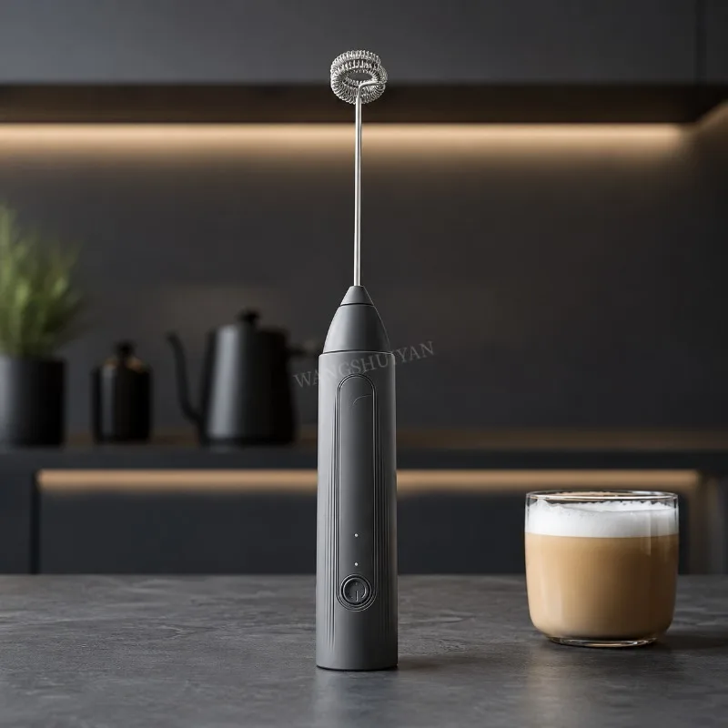 MINI Coffee Frother USB Rechargeable 3 Speeds Foam Maker Coffee Milk Mixer Electric Handle Blender Egg Beater Hot Cooking Tools