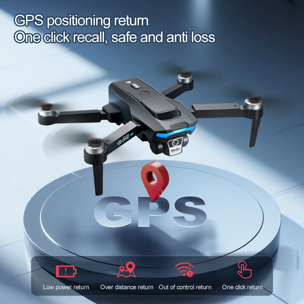 F208 Drone 4K Profesional EIS HD Gimbal GPS 5G WiFi 1KM RC Distance FPV Dron PRO Brushless Quadcopter