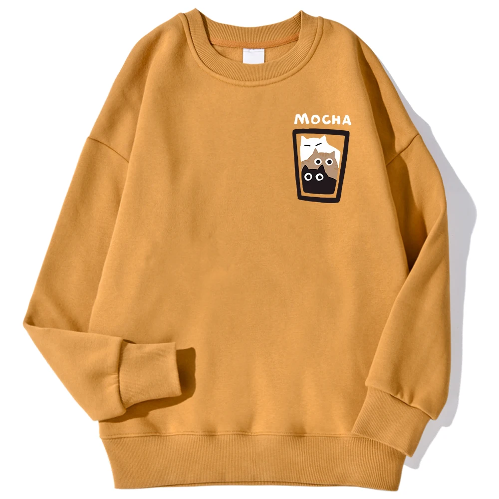 Three Cats In A Coffee Cup Men Hoodies Harajuku Crewneck Hoodie Fashion Oversize Hoody Autumn Comfortable Tracksuit