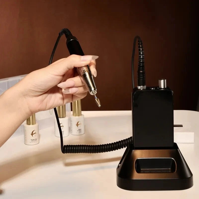 Professional Electric Nail Polisher 35000RPM LCD Display USB Rechargeable Portable Low Noise High Quality