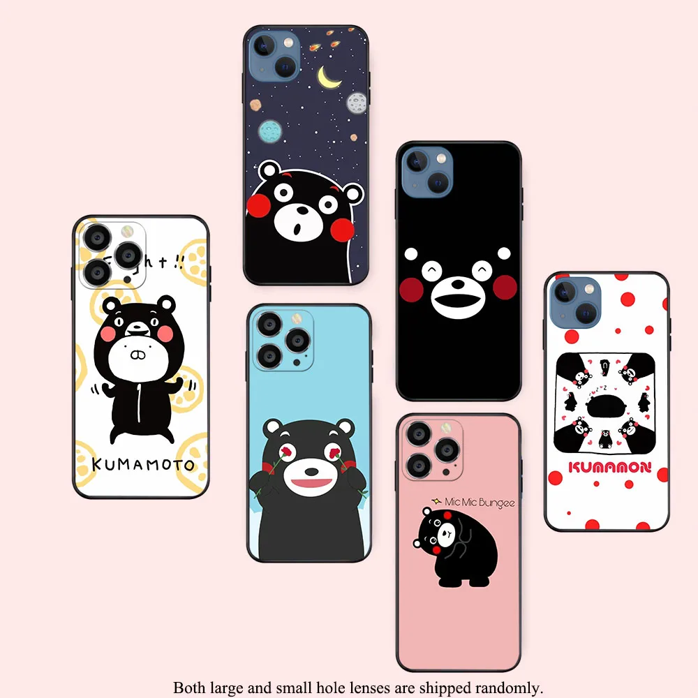 AK-21 Kumamon Kumamoto bear Soft Case For iPhone 15 14 13 12 11 Mini Max Pro Plus