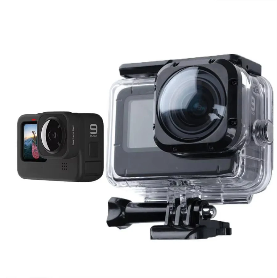 For Gopro 9 10 11 12 13 Accessories Case Waterproof Housing MAX Lens Mod Wide-Angle Big Lente Diving 40M Protective For Go pro