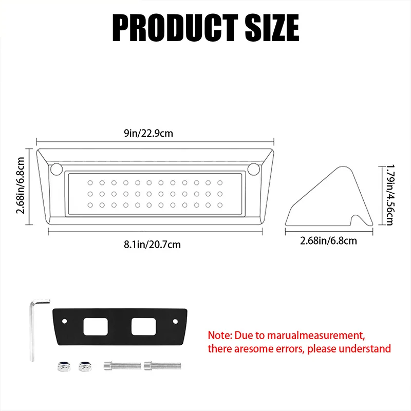 كامبر الشرفة ضوء 5 ''15 واط/9 بوصة 36 واط/13 بوصة 60 واط في الهواء الطلق 12 فولت LED RV المظلة أضواء لشاحنة RV مقطورة معدات التخييم المظلة سقف مصباح