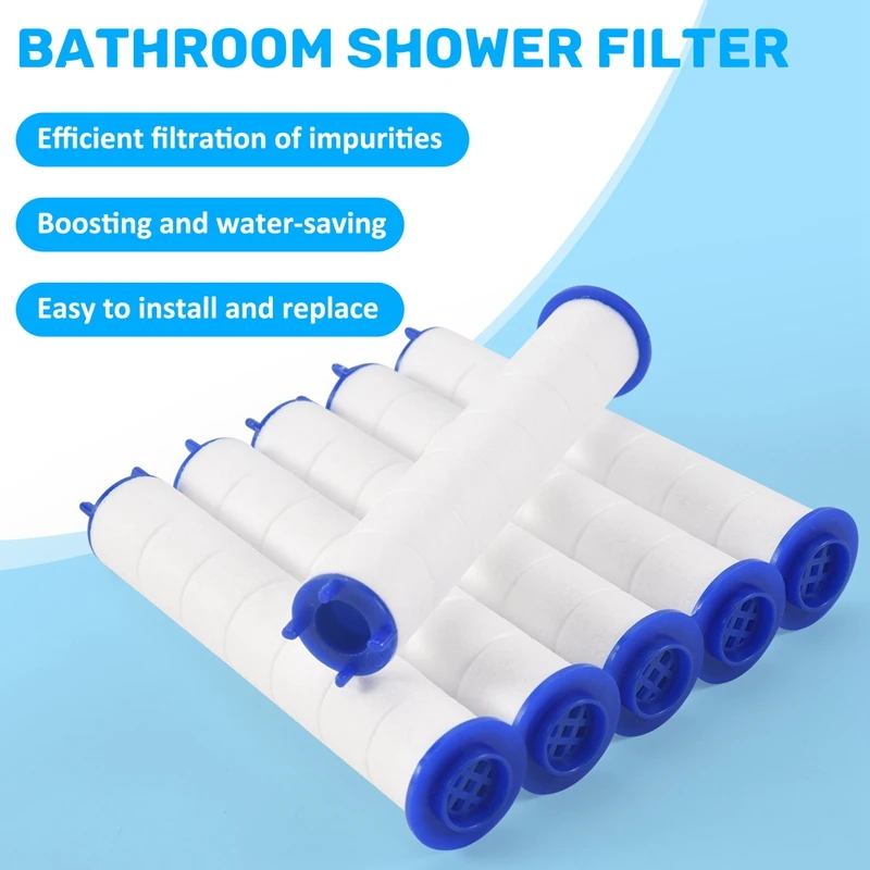 6 ชิ้นแรงดันสูง Hand-Held Water Shower FILTER ห้องน้ําอาบน้ํา FILTER Core Water Purification