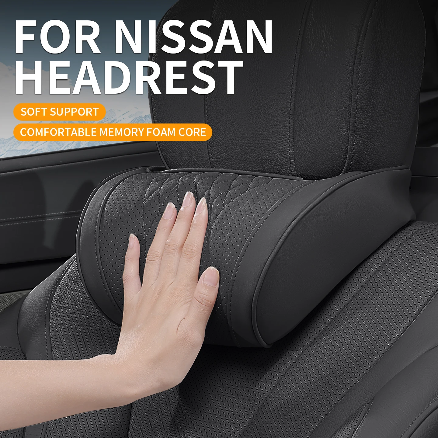 For Nissan X-Trail Rogue Qashqai Patrol Armada Altima Sentra Sylphy Kicks Navara Ariya Simple and Premium Car Seat Headrest