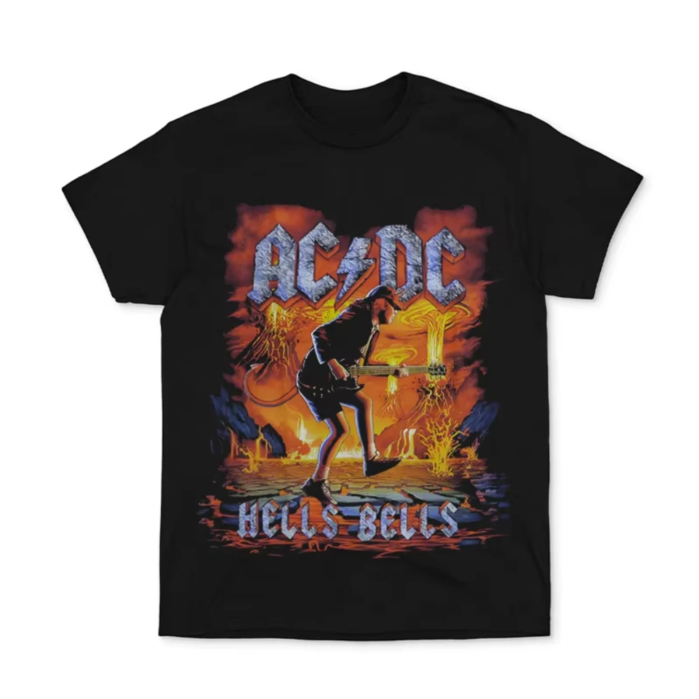 ACDC Band Cotton T Shirt Men Women HipHop Rapper Tee Fashion Short Sleeve Print Tshirt Summer Oversized Streetwear T-shirt