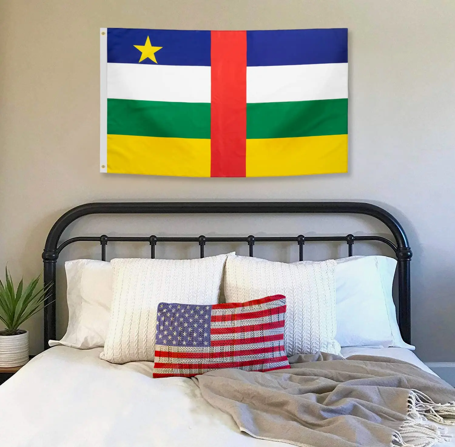 Directly Delivery 100% Polyester Central African Flag