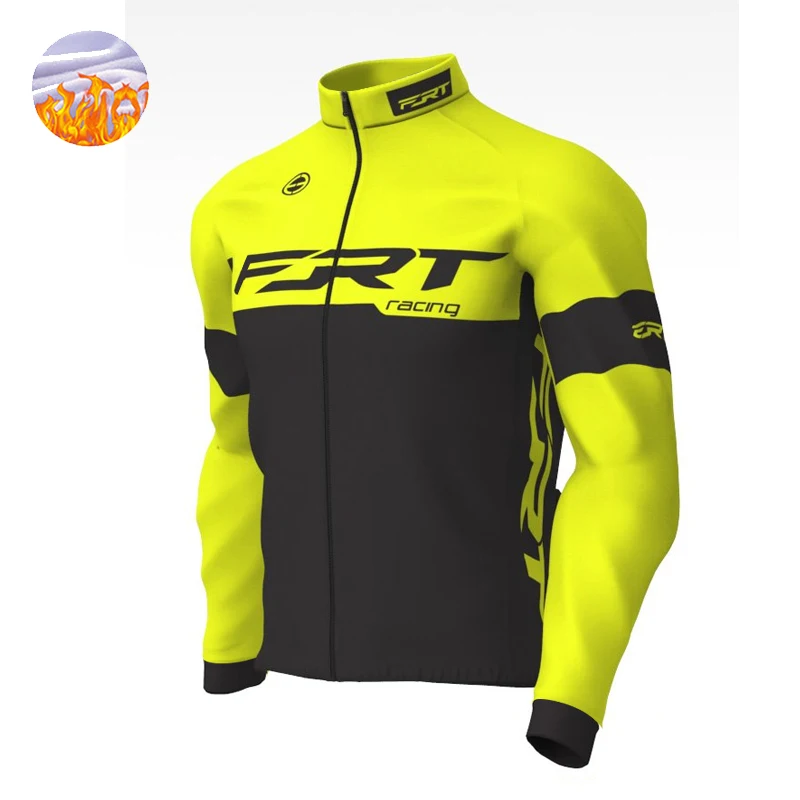 Winter Jacket Thermal Fleece Men Team Cycling Jacket Long Sleeve Suit Mtb Road Bike Clothing Ciclismo Hombres