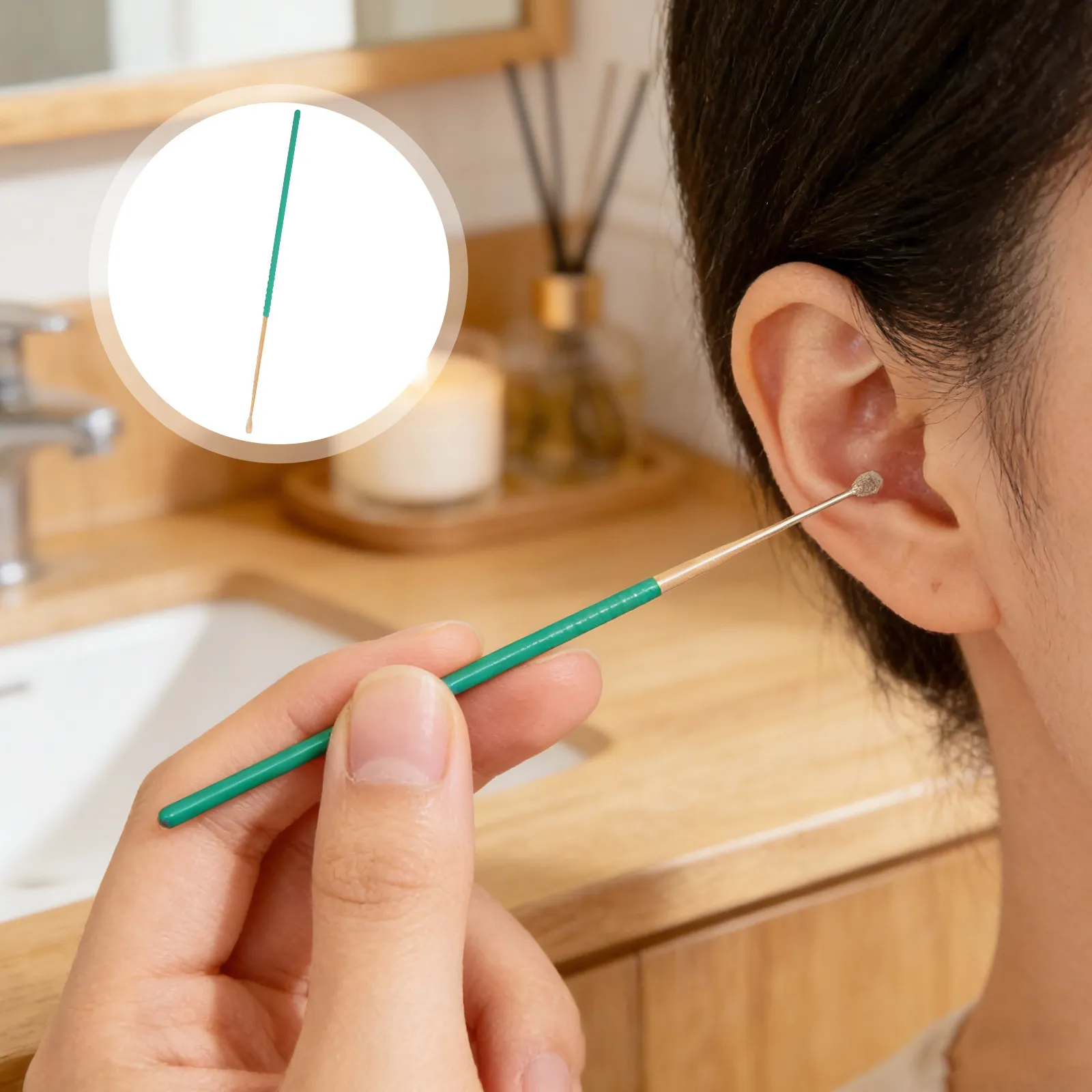 

Набор из 10 бамбуковых палочек для чистки ушей: премиальные инструменты для удаления ушной серы, эффективные палочки для домашнего использования, аксессуары для чистки ушей