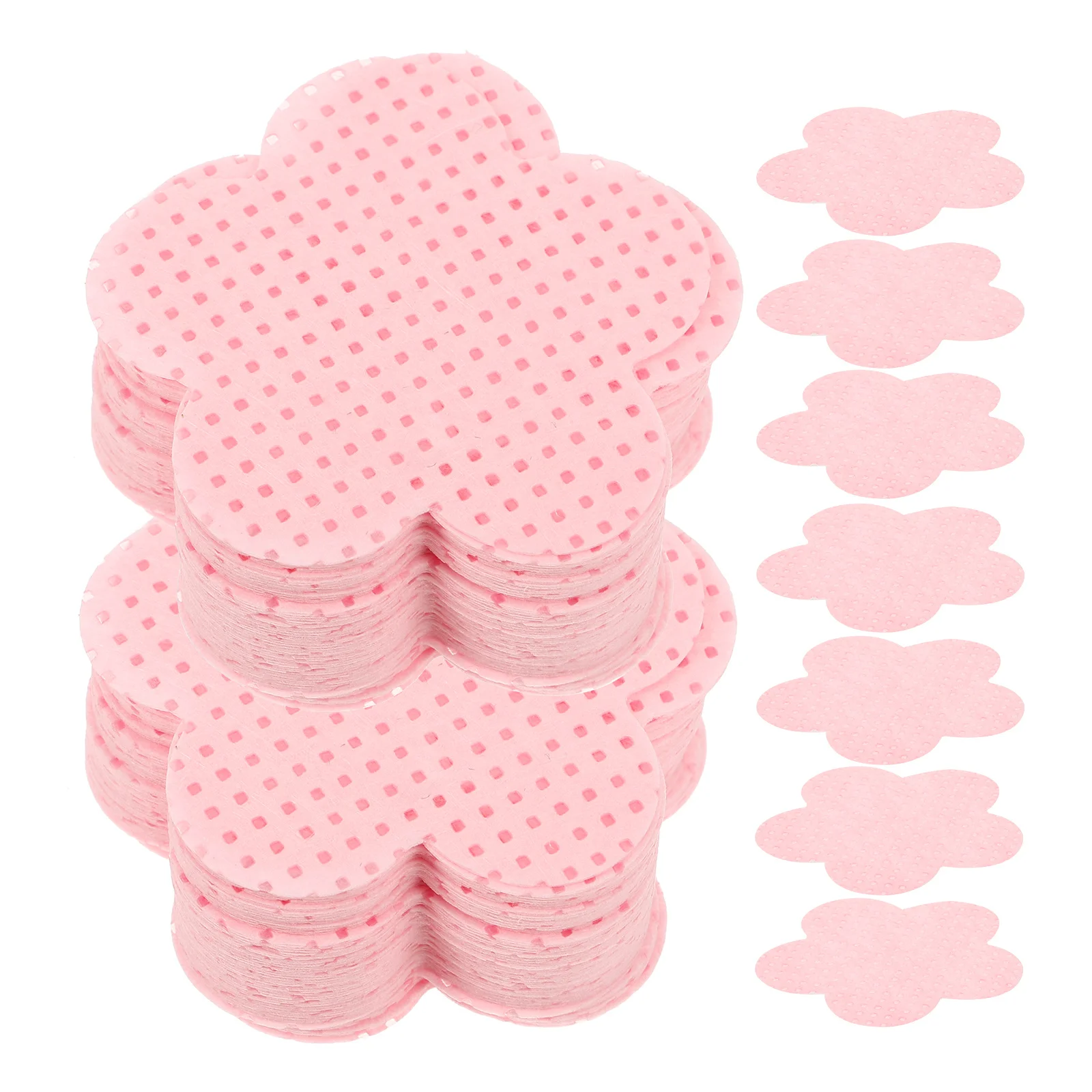 Removedor de esmalte para unhas, toalhetes sem fiapos, almofadas de algodão para unhas em gel, pó de imersão, maquiagem acrílica, tamanho de viagem, formato de coração