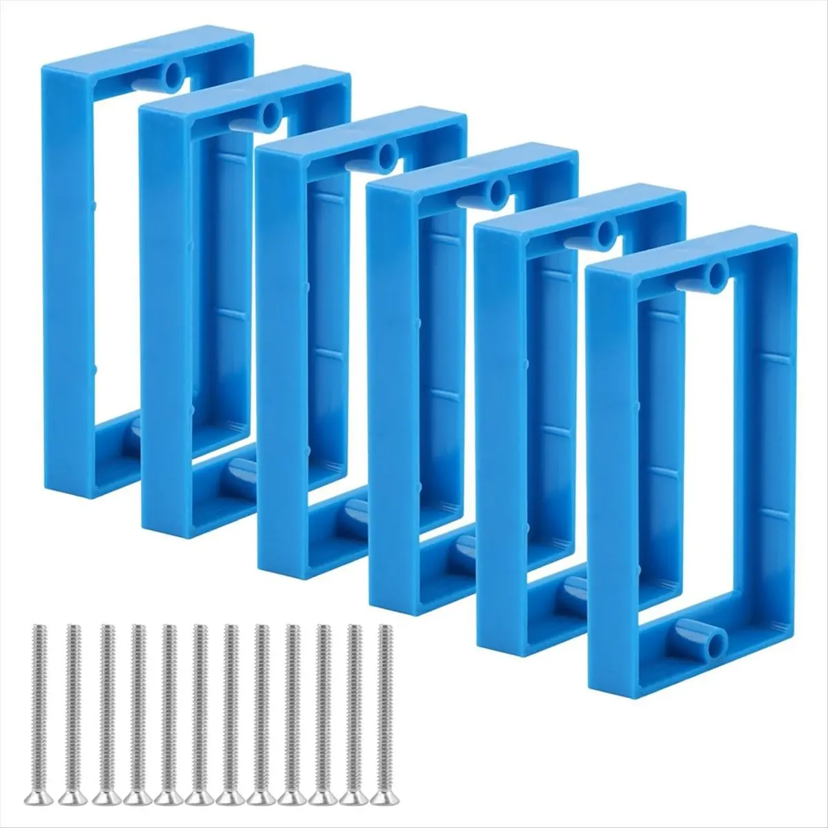 ABNH 6 Pcs 1/2inch Single Gang Receptacle Outlet Box Extenders, with Screws, Electrical Outlet Extender for Electrical Box