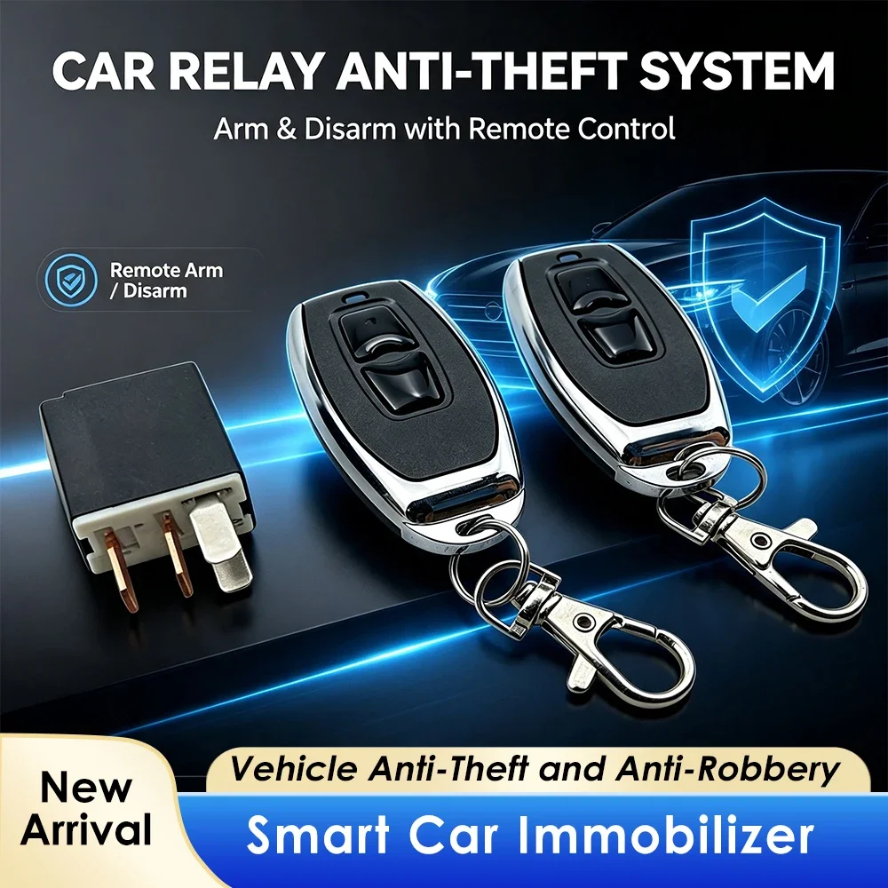 Universal Car Relay Immobilizer Anti Theft Device Hidden Engine Lock Security Relay Auto Vehicle Anti Theft System