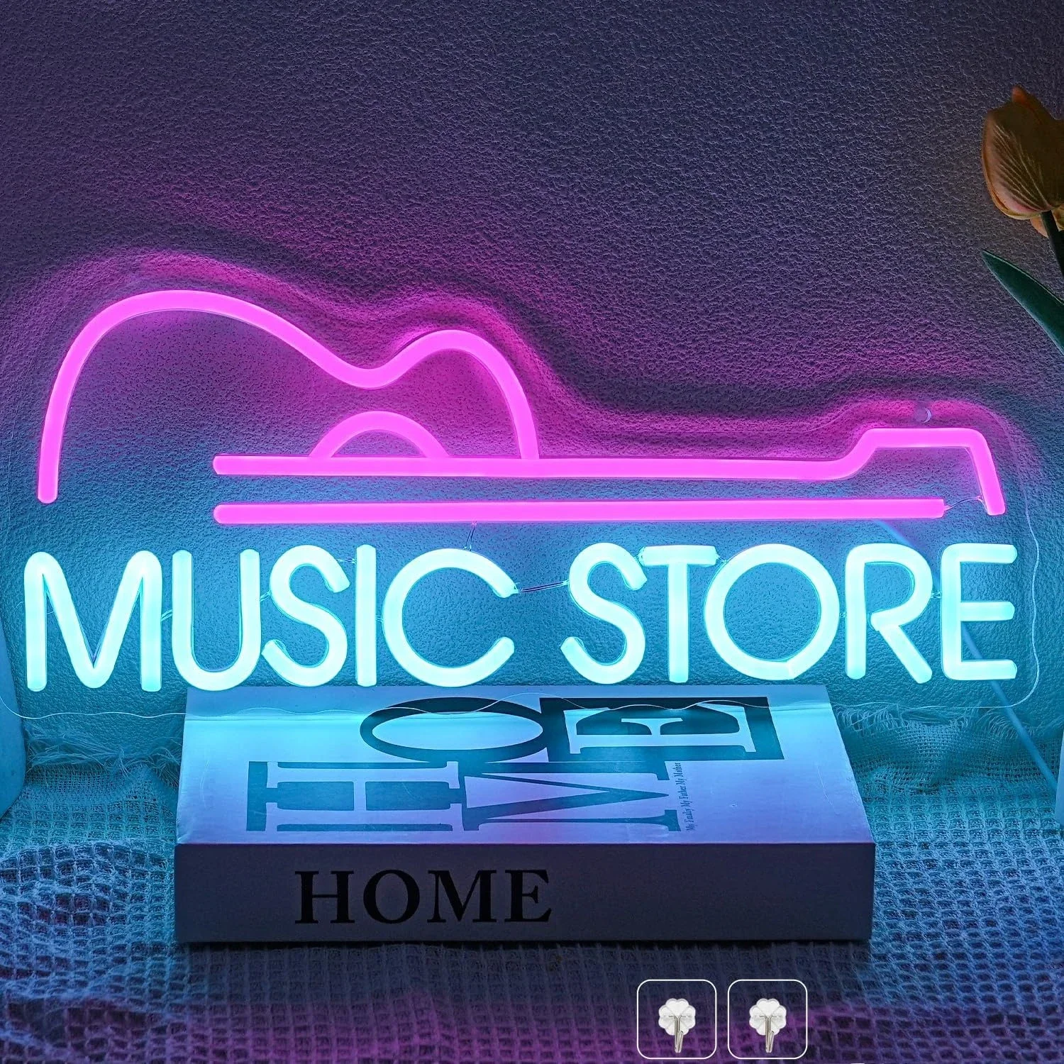

Светодиодная неоновая вывеска для музыкального магазина, USB-светильник с регулировкой яркости, неоновая вывеска для игровой комнаты, спальни, бара, гостиной, подарок на день рождения, декор для стен