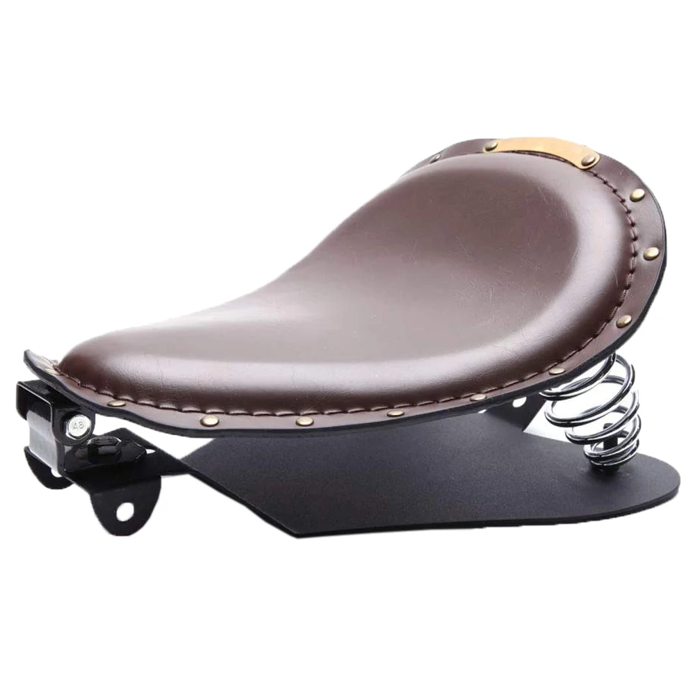 العالمي موتو بوبر دراجة نارية مقعد منفرد المروحية السرج خمر وسادة أجزاء ل هارلي ديفيدسون الحديد 883 سبورتستر سوفتيل #3