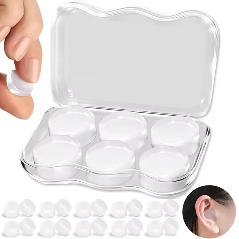 Noise Cancelling Protection Earplugs Silent Sleeping Ear Plug For Sleeping Swimming Flying Reusable Ear Plug Set Silent Earplug