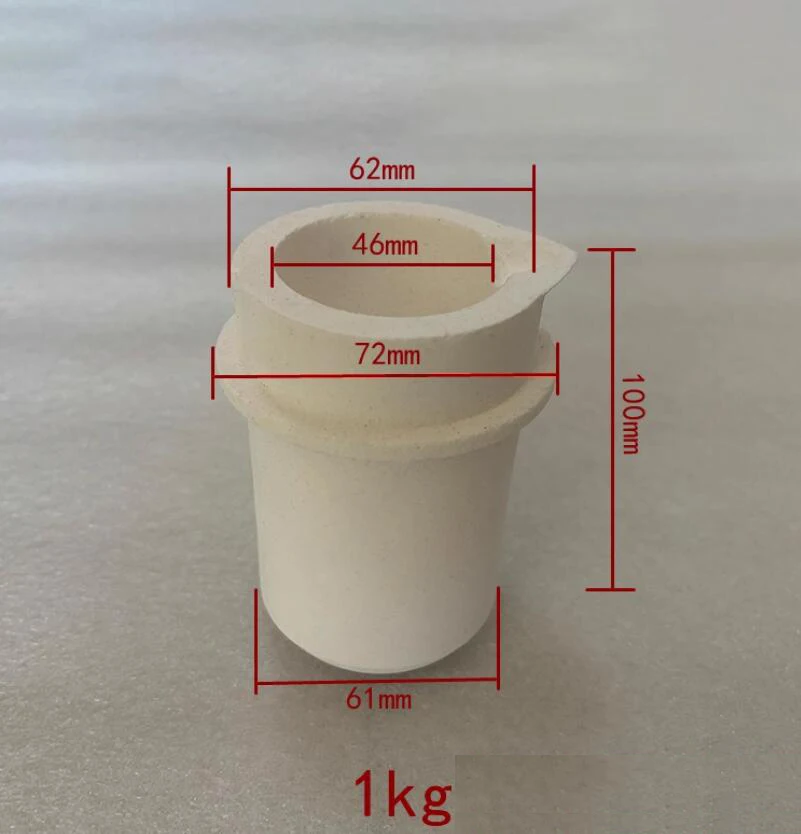 1-3KG Ceramic Shield Gold Melting Cup Foundry Crucible For Induction Furnace Quartz Coat Metal Casting,Jewelry Making Tools