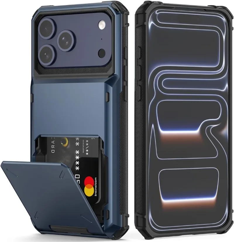 Hülle für iPhone 18 Pro Max 17 16 Pro Max 15 14 13 12, robuste Brieftaschenhülle mit verstecktem Klappschlitz, schützende harte Rückseite, Coque Fundas – Detail 7