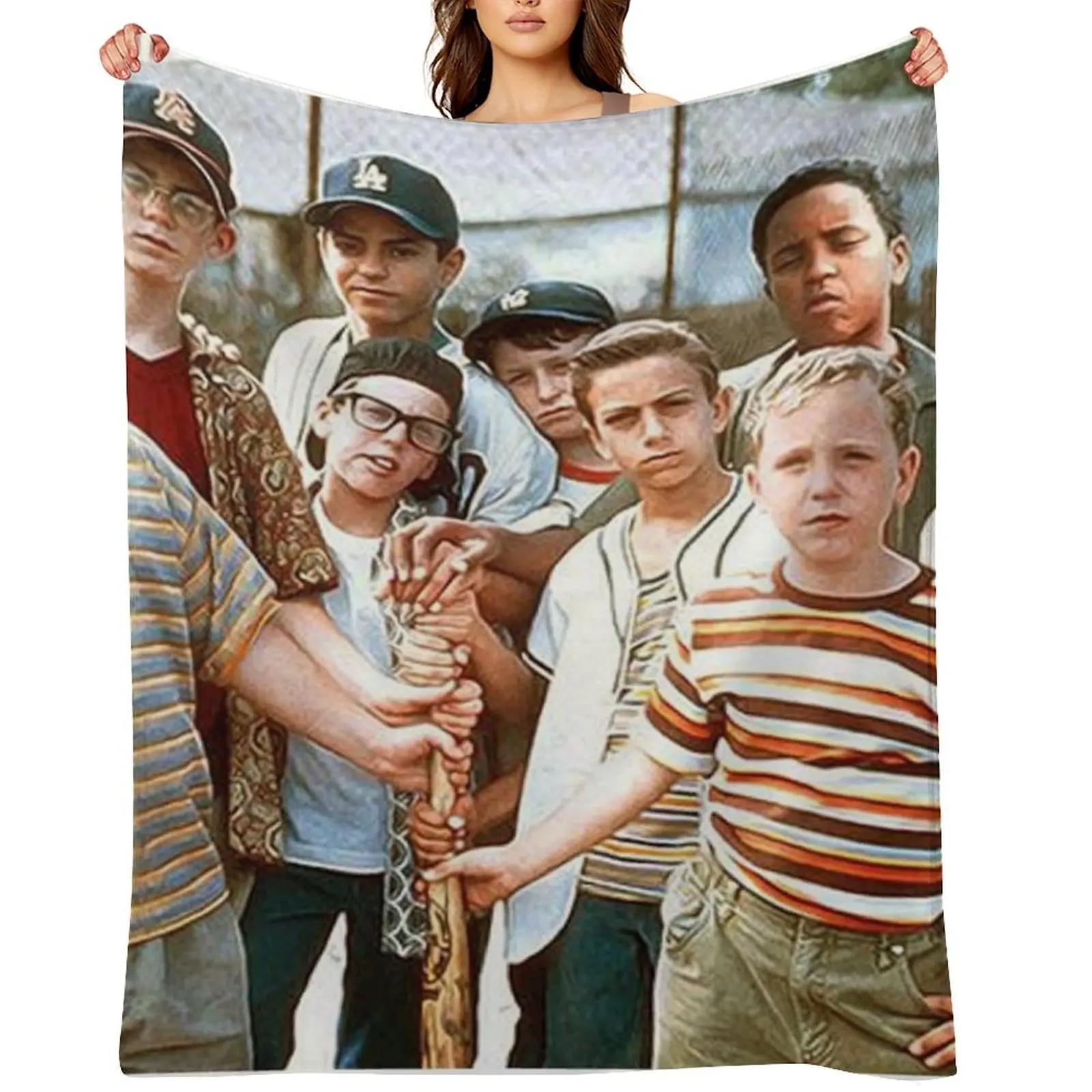 

The Sandlot Movie - Poster Print Throw Blanket Summer Plaid Furry Moving Blankets
