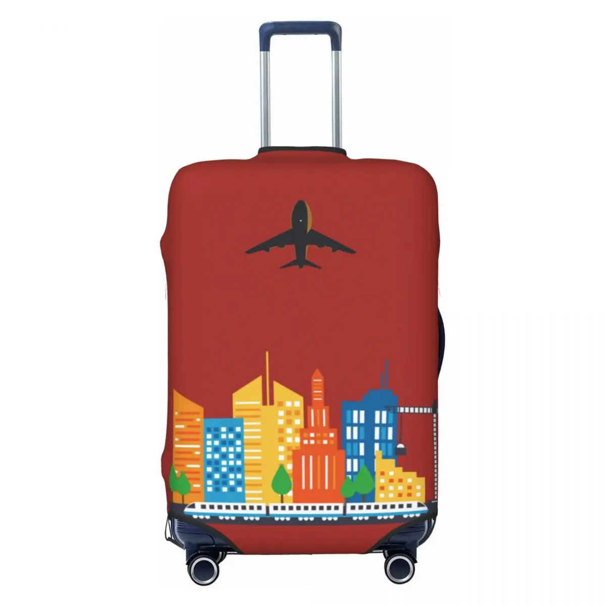 Building Pattern Suitcase Cover 2023 Fashion Business Protection Vacation Useful Luggage Case