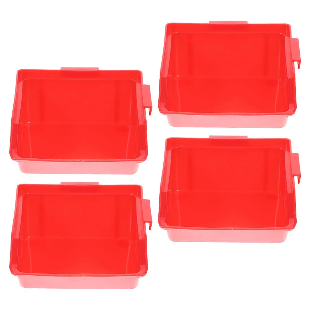 

4Pcs Warehouse Storage Bins Stackable Plastic Parts Organizer Boxes Tool Organizer Shed Organization Small Parts Storage