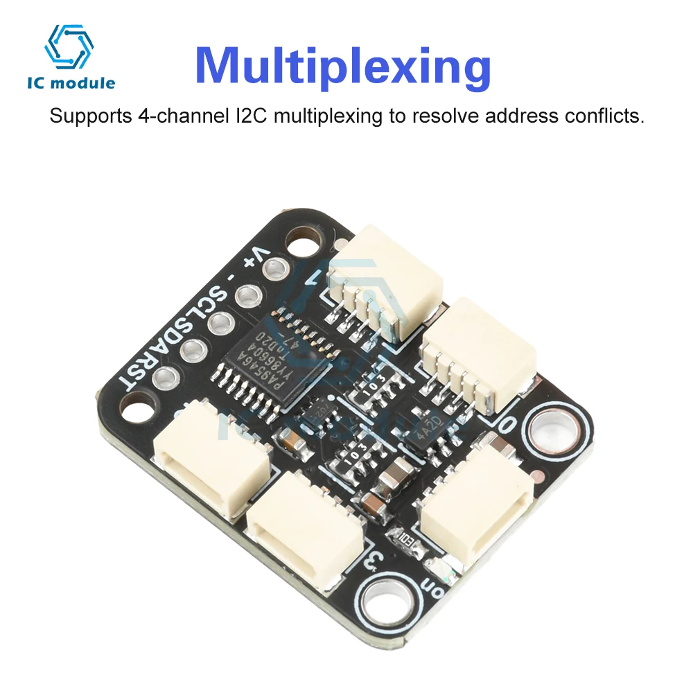 

PCA9546 4-Channel Qwiic I2C Multiplexer Board Compatible With Stemma Qt/Qwiic Interface for Sensor Networks