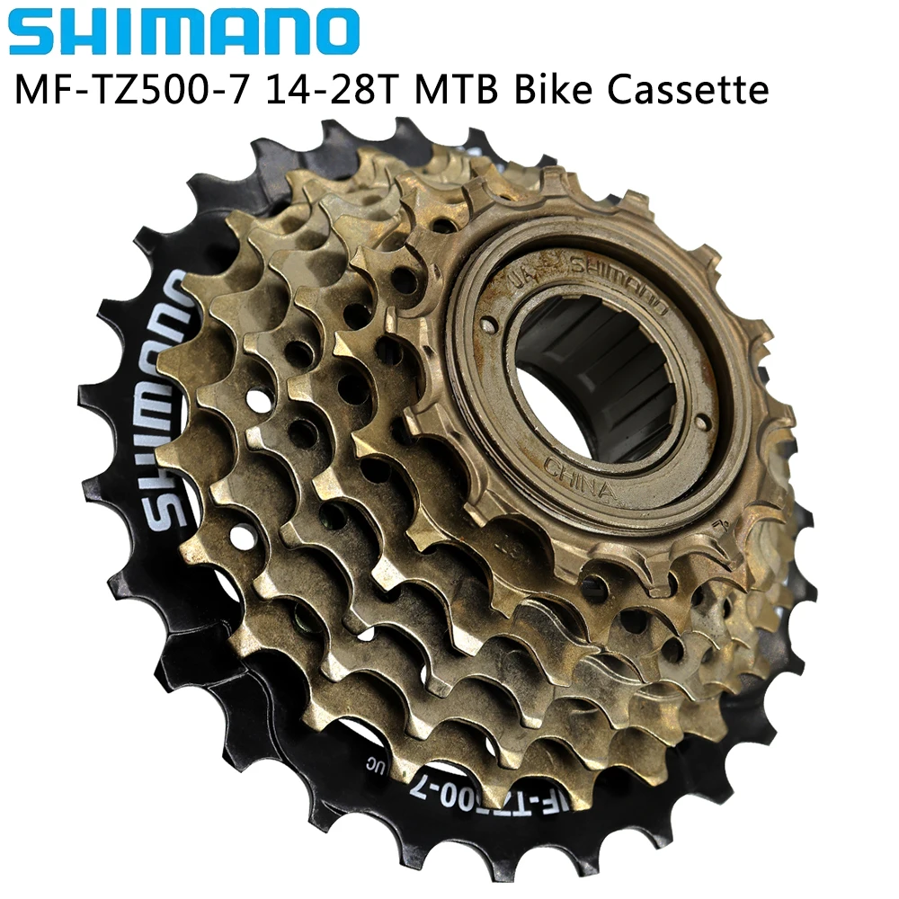 SHIMANO TOURNEY TZ500 3x7 Speed Bike Cassette Sprocket MF-TZ500-7 14-28T 21v Multiple Freewheel Original Bicycle Parts