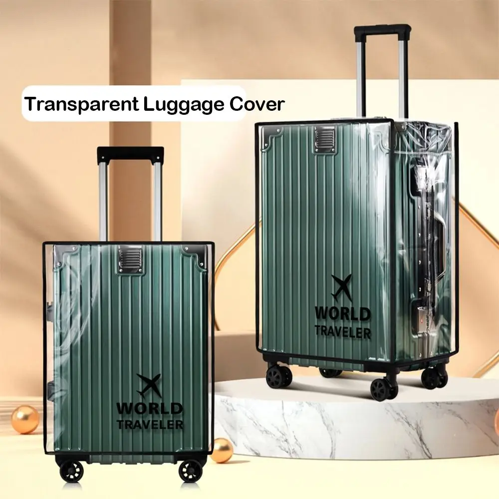 

Прозрачный чехол для багажа из ПВХ, водонепроницаемые дорожные аксессуары, чехлы для хранения багажа, пылезащитные прочные защитные чехлы для чемоданов