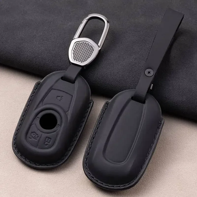 Leather Car Key Cover For Buick Envision Vervno GS 20T 28T Encore NEW LACROSSE For Opel Astra K Shell Case Workmanship Like Silk