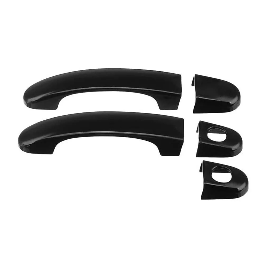 光沢のあるブラックカーボンファイバードアハンドルカバーフォルクスワーゲンビートル 2012 2013 2014 2015 2016 2017 2018 クロームシルバー車のスタイリング