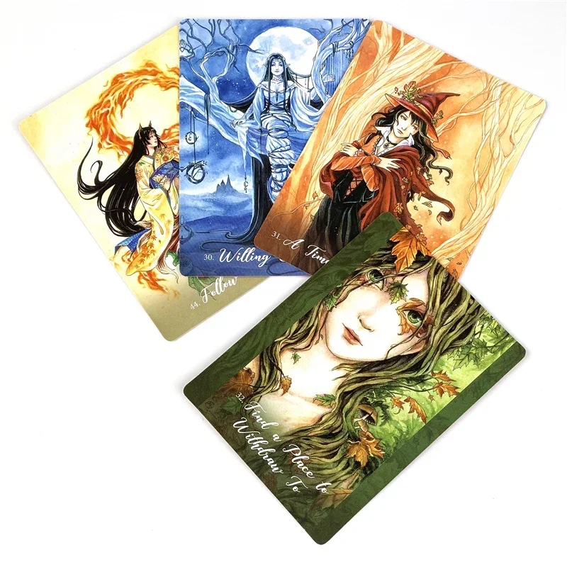 Foxfire The Kitsune Oracle Cards Fortune Telling Divination Tarot Deck Family Party Leisure Table Game With PDF Guidebook