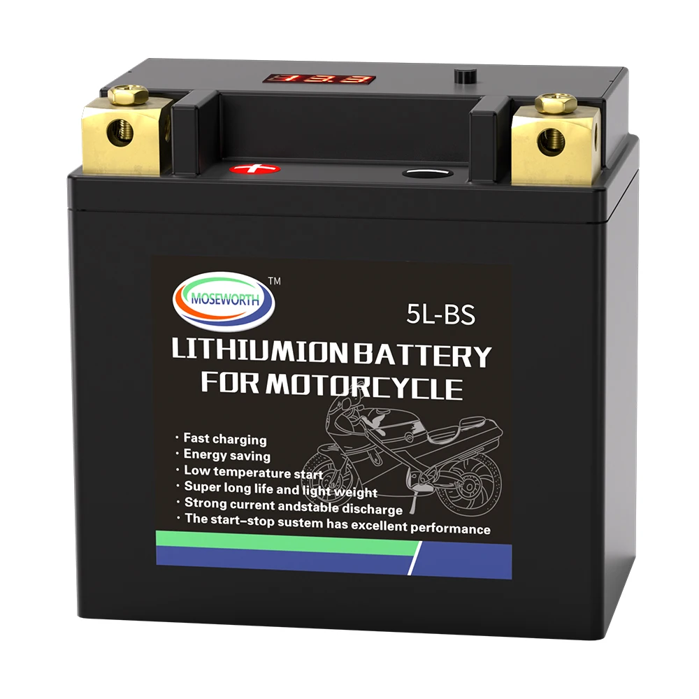 5L-BS 12V Motorcycle Battery LiFePO4 Lithium 180CCA with BMS Jump Starter Motorcycle Battery For Scooter KTM Honda Yamaha