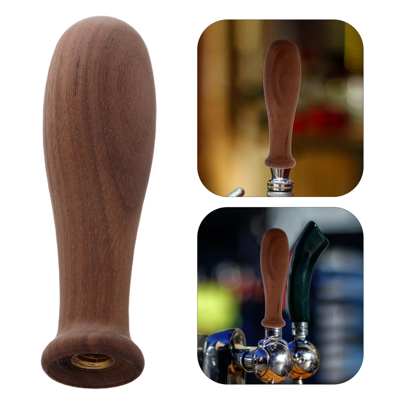 

Rustic Wooden Beer Tap Handle Handcrafted Solid Wood Keg Handle for Draft Beer Dispensing System Bar Restaurant Faucet Upgrade