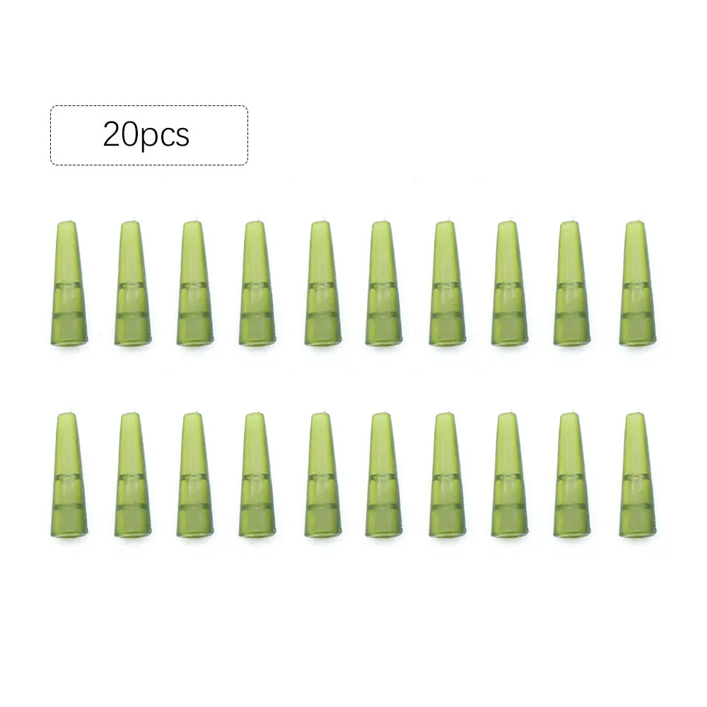 20 stücke Karpfen Angeln Terminal Tackle Blei Clip Schwanz Gummi Hülse Kegel Für Karpfen Grob Hubschrauber Haar Rig Angeln Zubehör – Detail 6