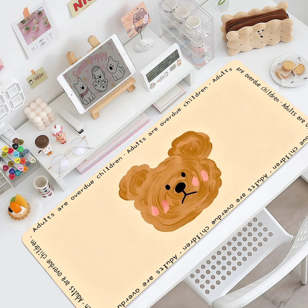 Graffiti Bear Mouse Pad MousePad Non-slip Teddy Oil Lockedge Office Painting Student Gaming Thickened Large Writing Pad Cushion