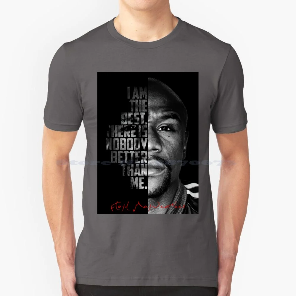 Black And White Quote. T Shirt 100% Cotton Tee Floyd Money Mayweather Boxing Boxer Sports Legend Rich Millionaire Quote