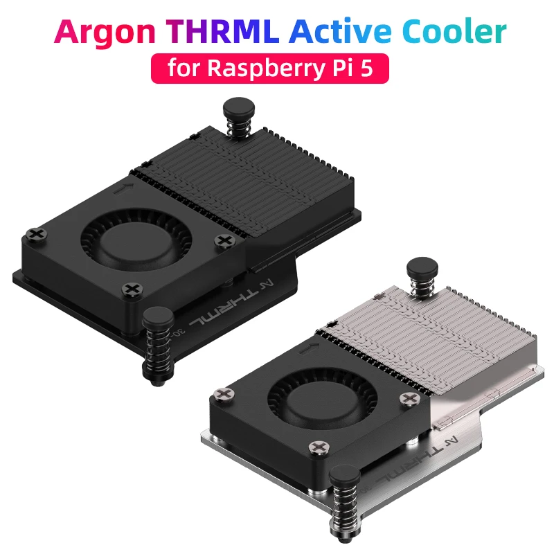 

Argon THRML 30mm Active Cooler For Raspberry Pi 5 Active Cooling PWM Fan Passive Cooling Aluninum Fins Radiator for RPi 5