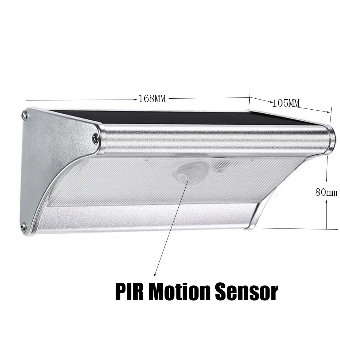 Luz de inundação solar com sensor de movimento alumínio solar led luzes de parede habitação ao ar livre lâmpada de segurança à prova dwaterproof água para cerca do jardim