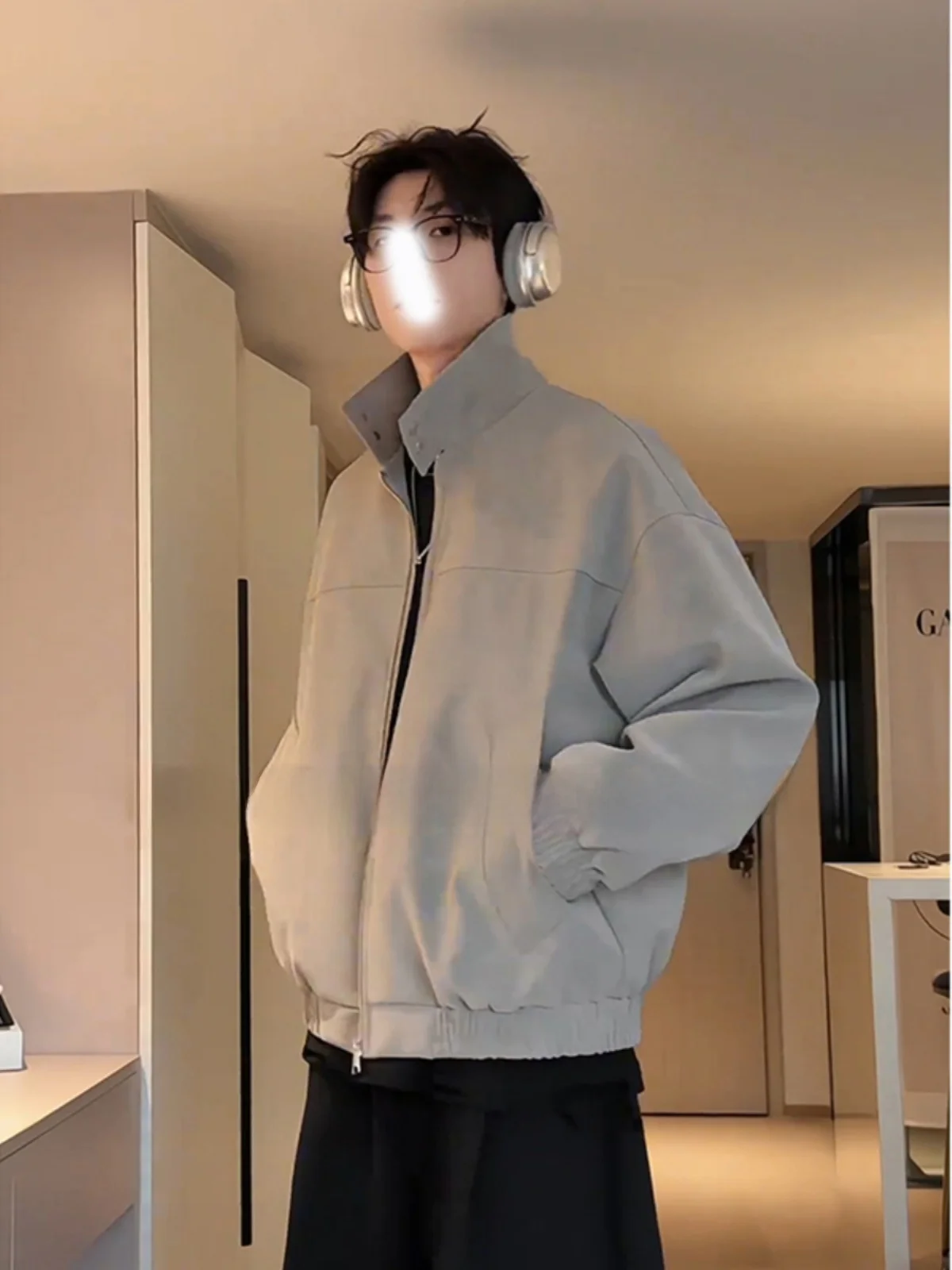 

Мужская куртка из искусственной кожи American Dyed PU Leather: стильная, весенне-осенняя, повседневная, с воротником-стойкой, в рабочем стиле, для бейсбола