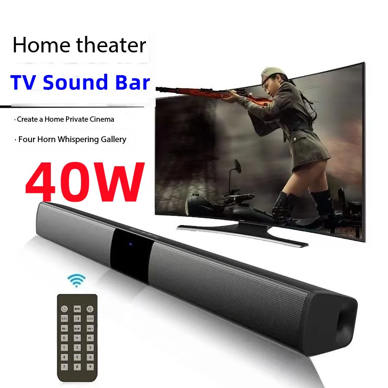 TV Sound Bar Home Theater Bluetooth With Remote Control Bass Soundbar TF FM USB Subwoofer For Computer Phone Computer Speaker