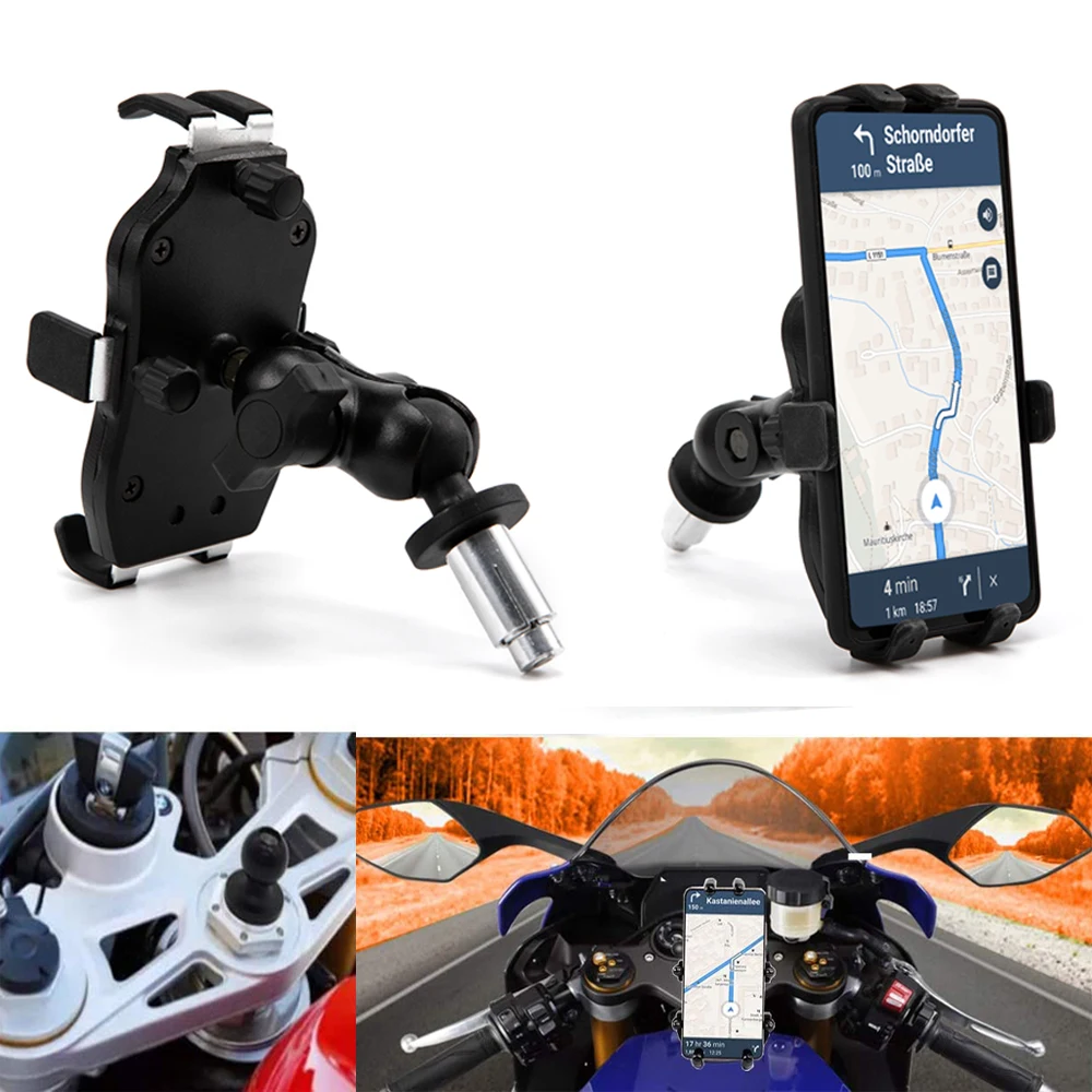 

Bicycle Phone Holder for Universal Motorcycle Mobile Cellphone Holder Bike Handlebar Clip Stand GPS