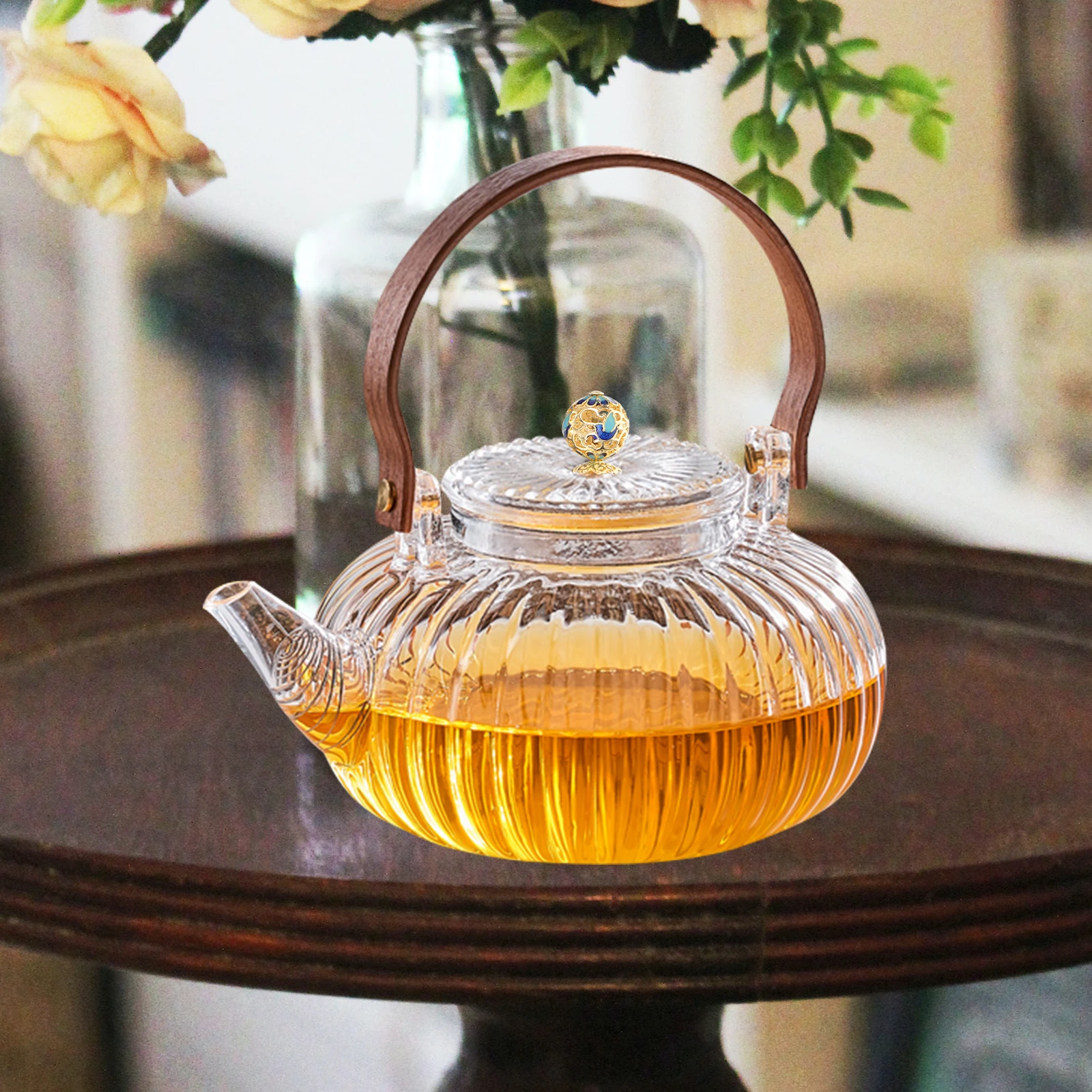 

Exquisite Teakettle Cover Knob Metal Handle Heating Water Replacement Diy Compact Retro Boil Lid Knobs Cookware