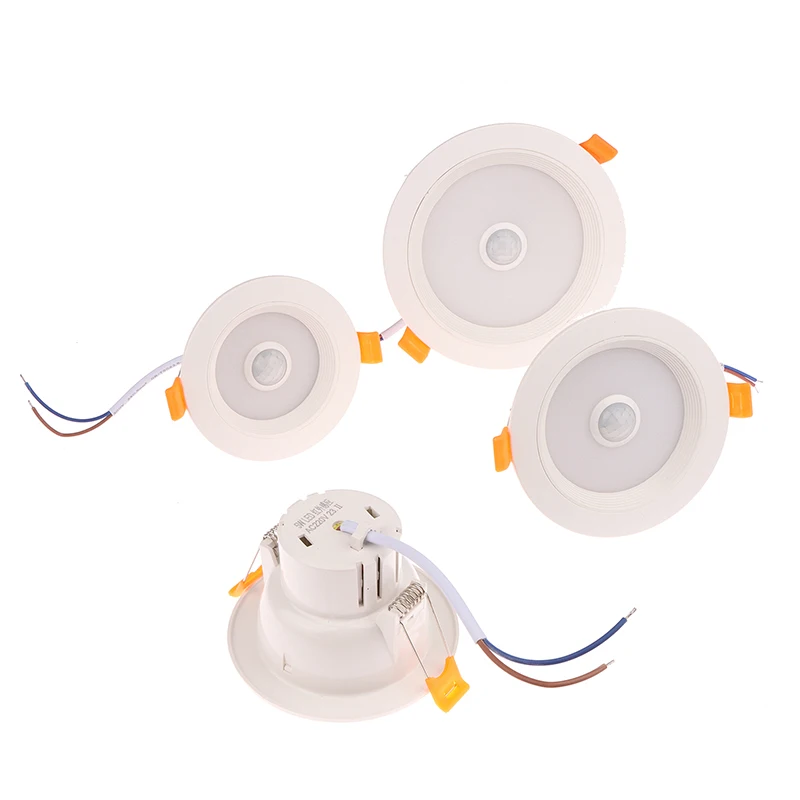 

9W Recessed Stairs Lighting Downlight Human Body Motion Sensor Ceiling Lights 3W 5W 7W Smart Home LED Spot Built-in Lamp