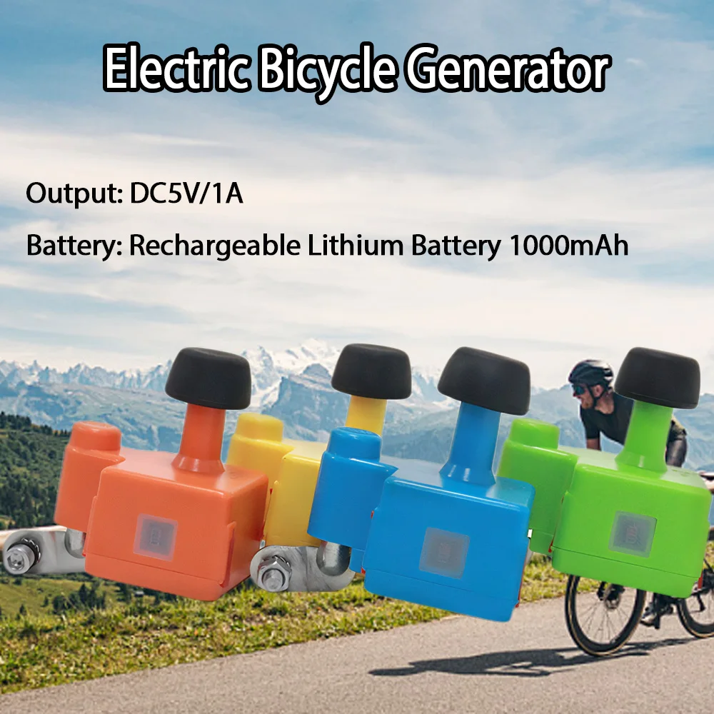 Electric Bicycle Generator Wide Applicability Mobile Phone Charging Compact MTB Electric Bike Generator Night Riding Equipment